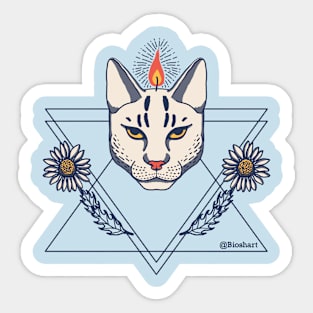 Cat candle Sticker